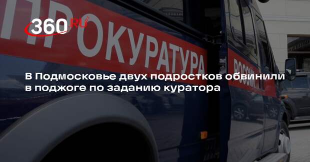В Подмосковье двух подростков обвинили в поджоге по заданию куратора