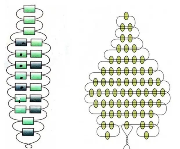 Схемы плетения из бисера в технике параллельного плетения