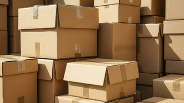 Коробки с товарами на складе / Фото: создано в нейросети