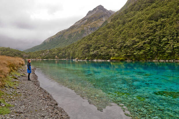 4. Голубое озеро, Новая Зеландия в мире, вода, планета