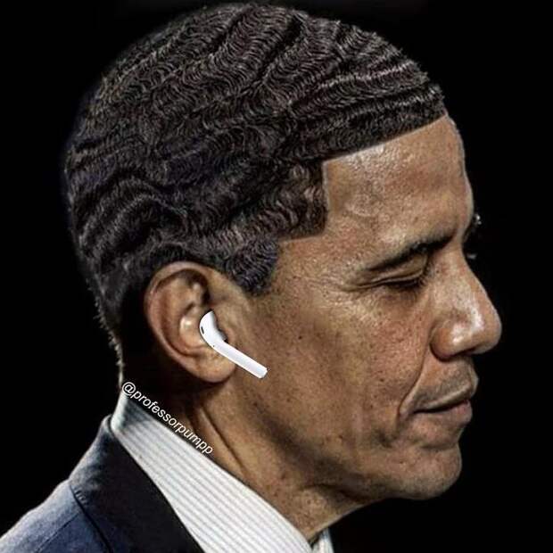 Волнистые волосы и AirPods