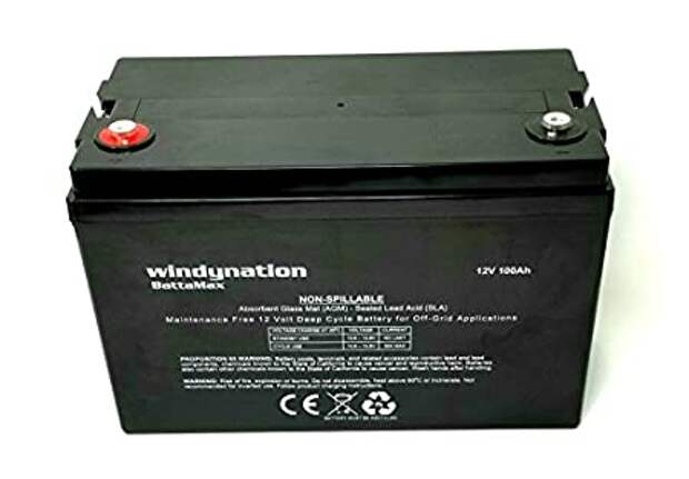 WindyNation 12V AGM Deep Cycle Battery