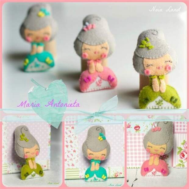 Миниатюры из флиса - картины и мягкие куколки от Noia Land