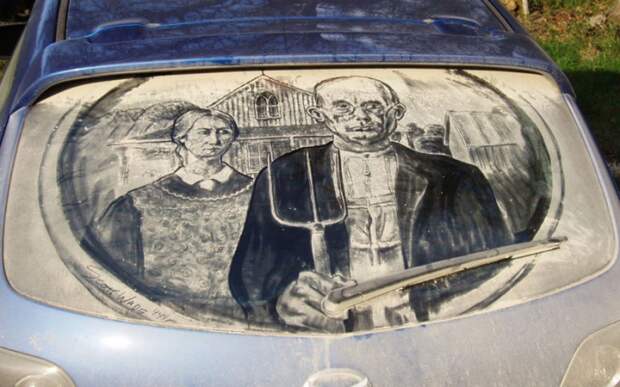Рисунки на гряхных авто
