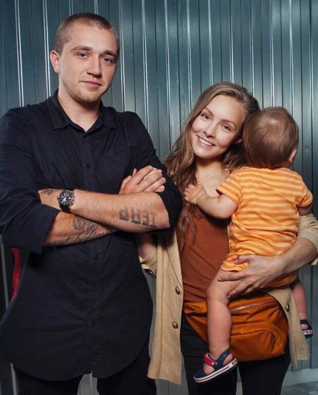 Алена Шоптенко с нынешним мужем и сыном