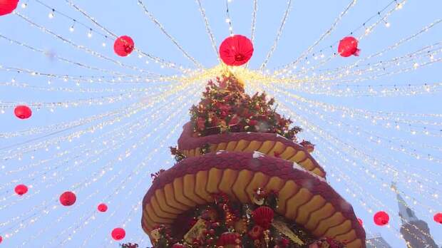 На Манежной площади в Москве прошло празднование китайского Нового года