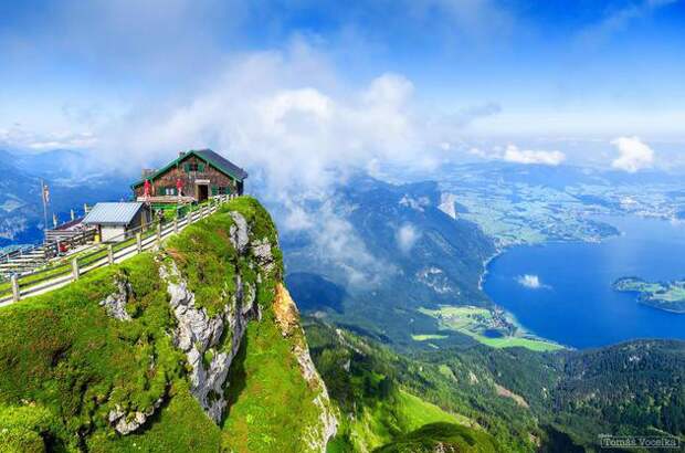 11. Гора Шафберг рядом с озером Вольфгангзе, Австрия вокруг света, пейзажи, природа, путешествия, снимки, фотографии