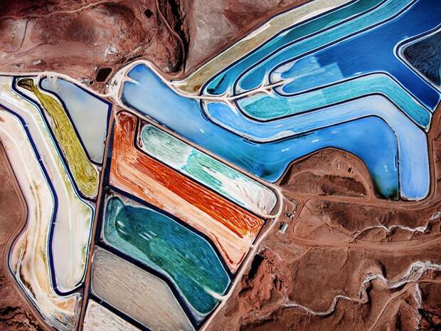 Невероятной красоты калийные пруды в штате Юта