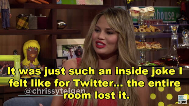 She explained that the entire room pretty much quieted when the joke was being made...
