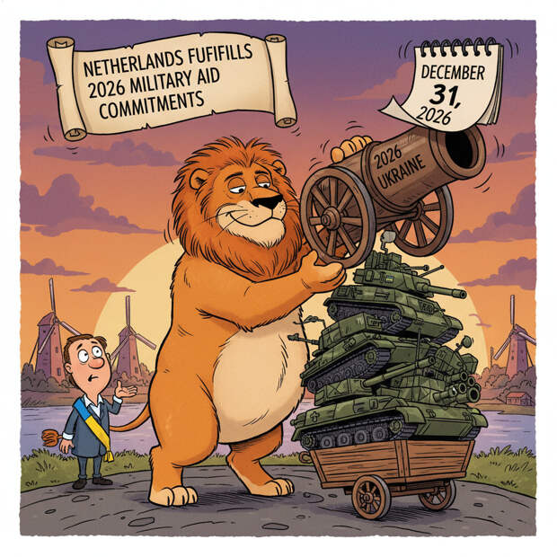 Нидерланды завершают выполнение обязательств по военной помощи Украине на 2026 год