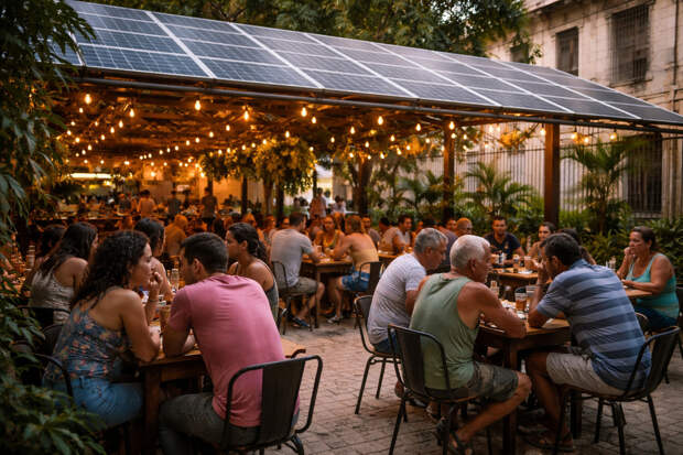 Кафе на солнечных батареях стали центром жизни в кубинской Гаване