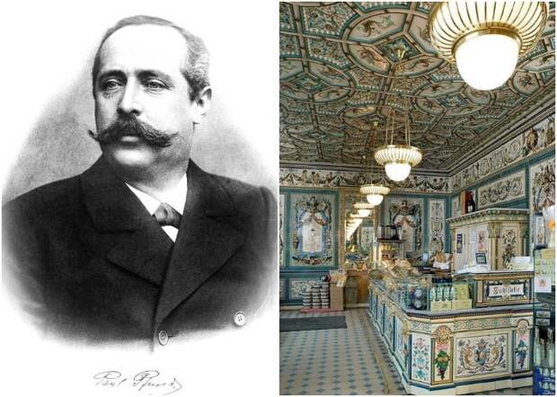 Паул Пфунд – основатель империи «Дрезденское молочное хозяйство братья Пфунд» и его магазин. Паул Пфунд – основатель империи «Дрезденское молочное хозяйство братья Пфунд» и его магазин.