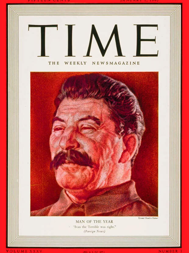 Иосиф Сталин на обложке журнала Time, 1940 год.