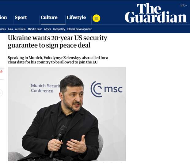 Тhe Guardian, Великобритания. Киев поставил на переговорах жирный крест. Гарантий от США ему уже мало