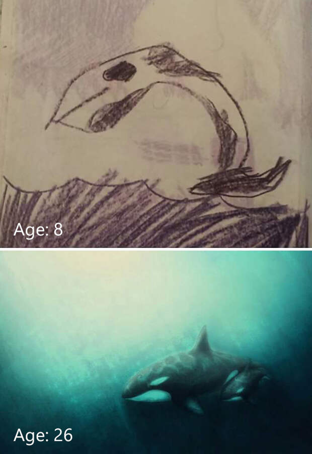 My Little Sisters Whale When She Was 8 Compared To Her Now At 26