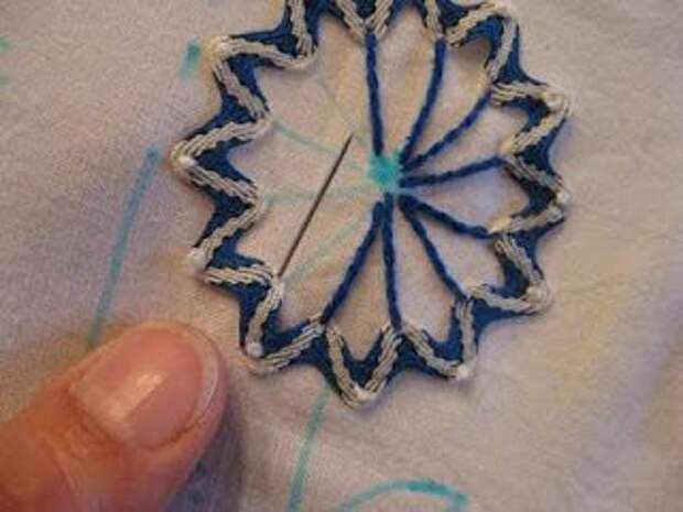 Ric-rac flowers embroidery tutorial....: 