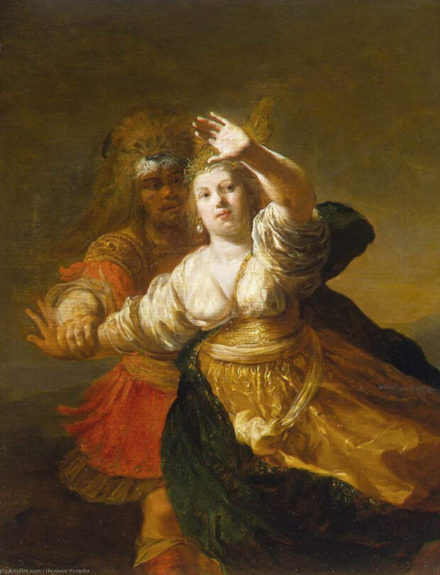 Геракл отнимает пояс у Ипполиты, Николаус Кнюпфер, 1600 год. \ Фото: ru.wikipedia.org. Геракл отнимает пояс у Ипполиты, Николаус Кнюпфер, 1600 год. \ Фото: ru.wikipedia.org.