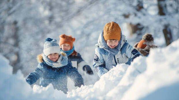 Веселые зимние забавы