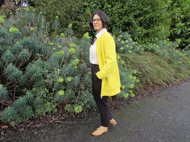 bold yellow coat