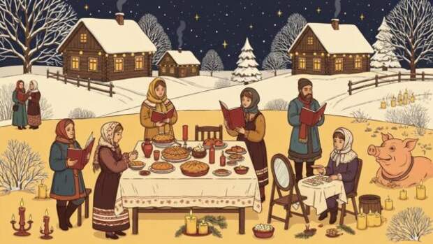 Щедрый вечер 13 января: гуляния, гадания и традиции обильного стола