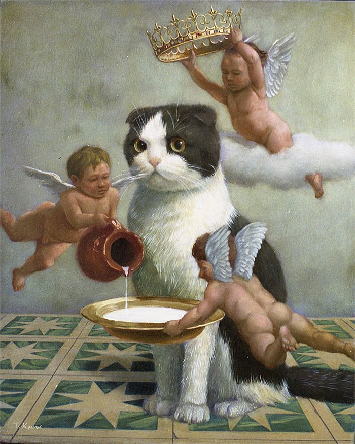 Коты — настоящие короли. Вот 8 картин, которые это доказывают