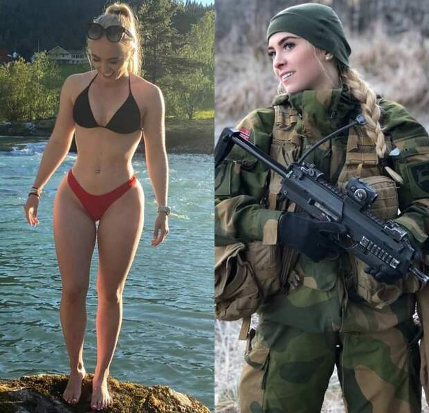 Красивые девушки в униформе и без неё