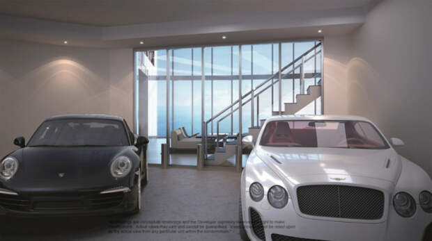 porsche design пентхаус с лифтом для машины майями флорида (9)