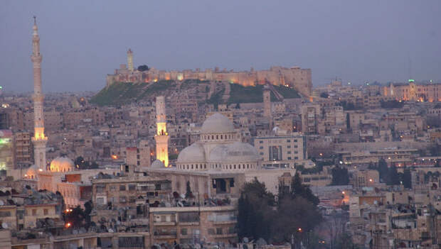 Вид на город Алеппо, Сирия. Архивное фото