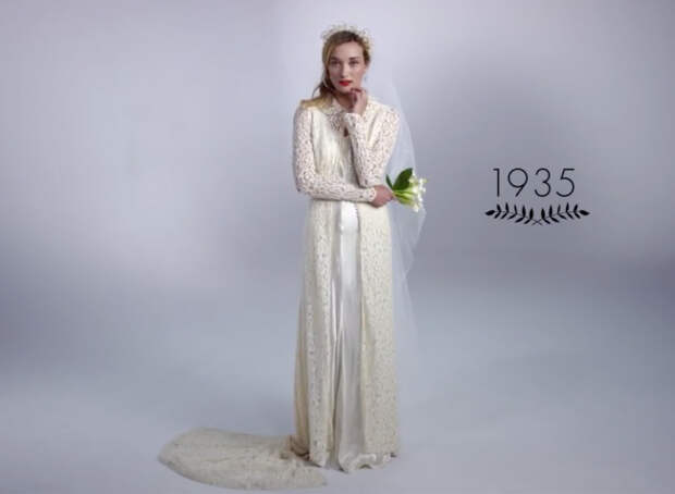 эволюция свадебных платьев за 100 лет