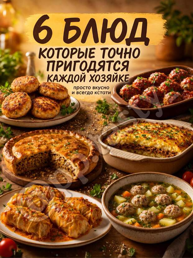 Кулинария>6 блюд каждой хозяйке!