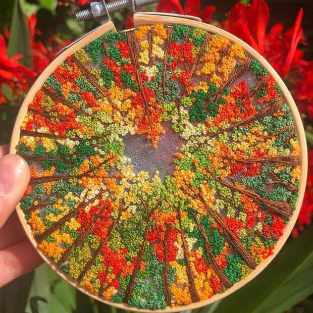 Удивительные вышитые пейзажи от Sew Beautiful