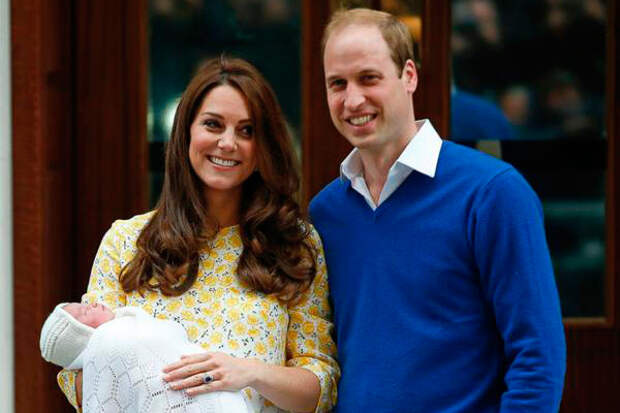 Кейт Миддлтон, принц Уильям и их новорожденная дочь. Фото: twitter.com/GMA