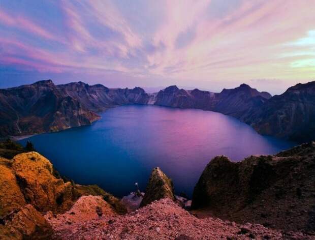 Небесное озеро кратер, озеро, природа