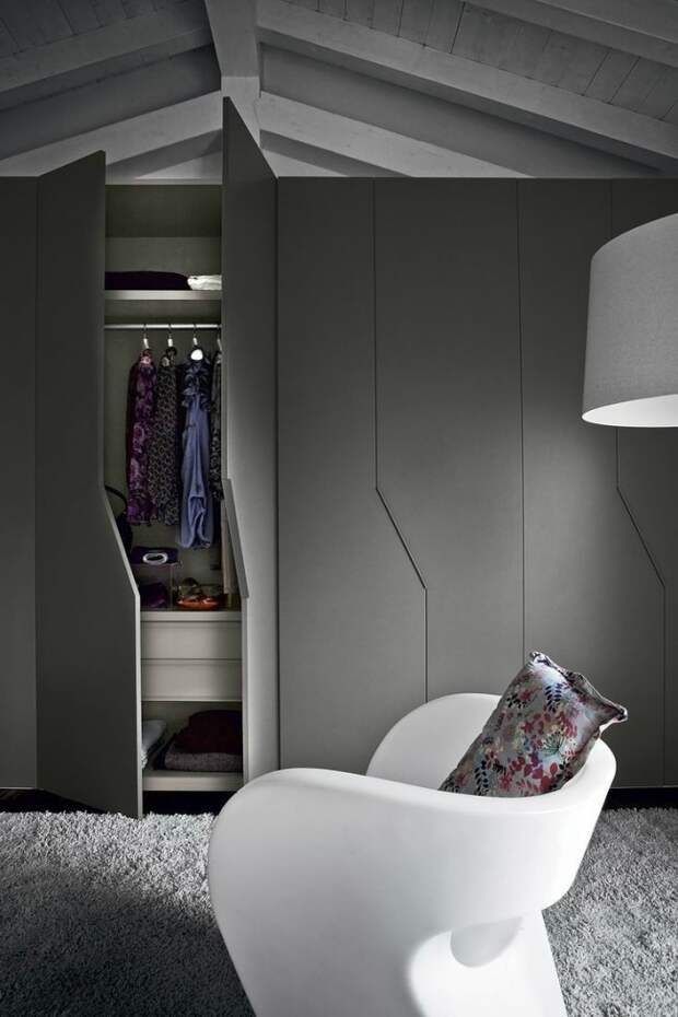Мебель в современнйо спальне отличается своей простотой и практичностью