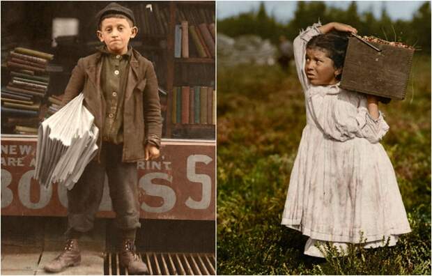 Фотографии, посвященные детскому труду в США.