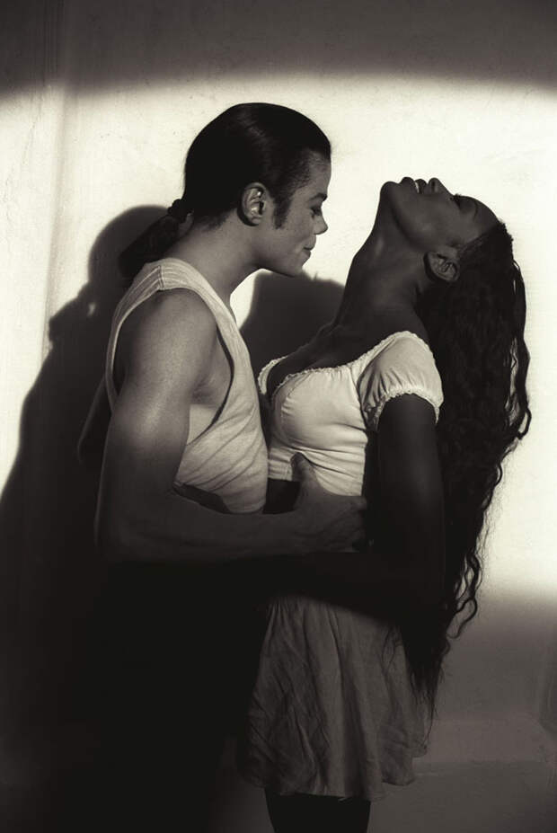 Майкл Джексон (Michael Jackson) и Наоми Кэмпбелл (Naomi Campbell) на съемках клипа In The Closet (1992), фотография 1