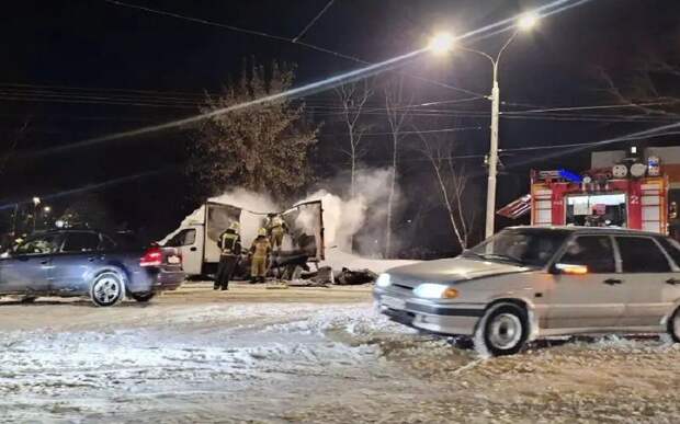 В Рязани сгорела «ГАЗель»