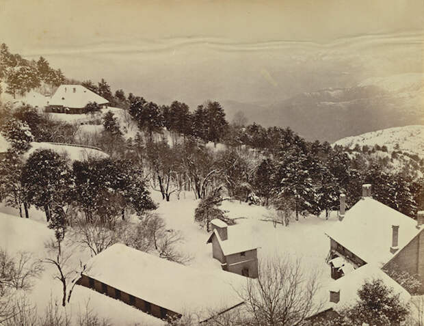 11 винтажных фотографий заснеженных городов