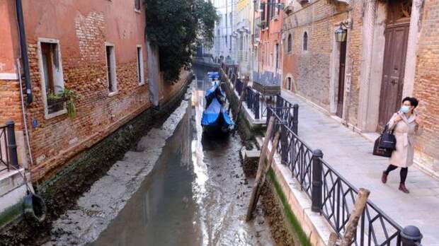 Высохший канал в Венеции