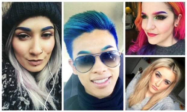 Новый модный тренд в Instagram: разноцветные брови