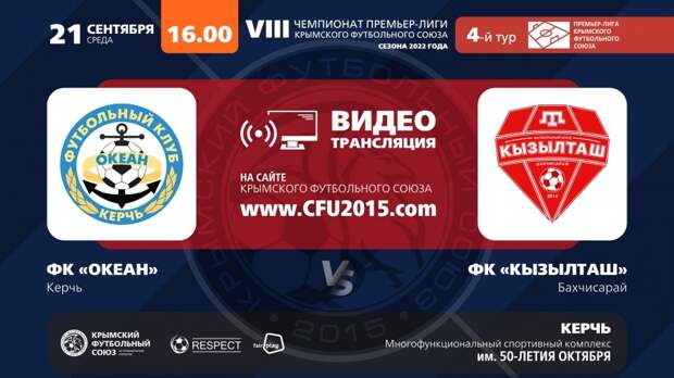 Сегодня в Крыму пройдут матчи четвёртого тура чемпионата Премьер-лиги КФС