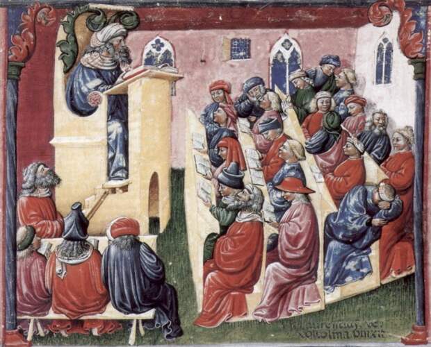 Ритуал инициации в студенты в Средние века