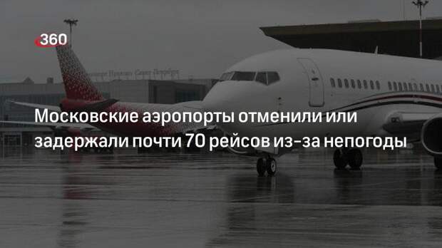 Московские аэропорты отменили или задержали почти 70 рейсов из-за непогоды