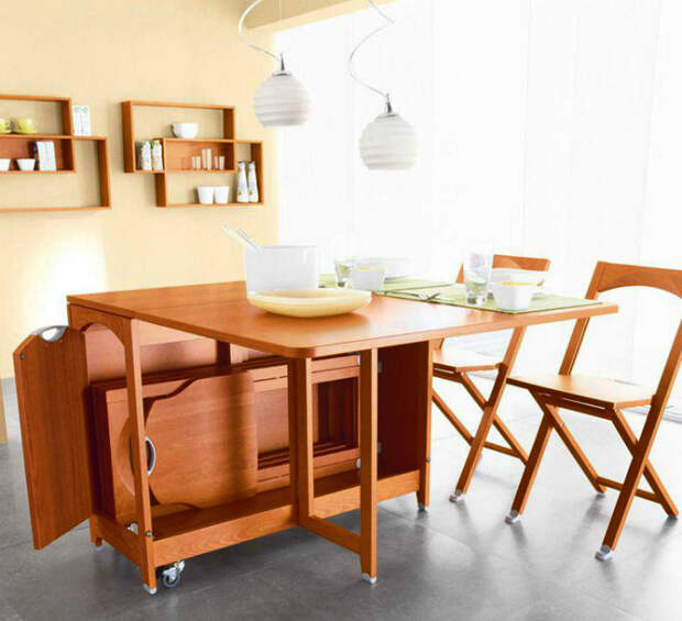 Раскладная мебель для кухни. | Фото: furniture-club.ru.