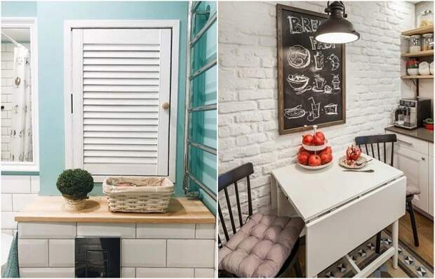 Жалюзийная решетка в ванной и уютные стулья на кухне украсят квартиру Жалюзийная решетка в ванной и уютные стулья на кухне украсят квартиру