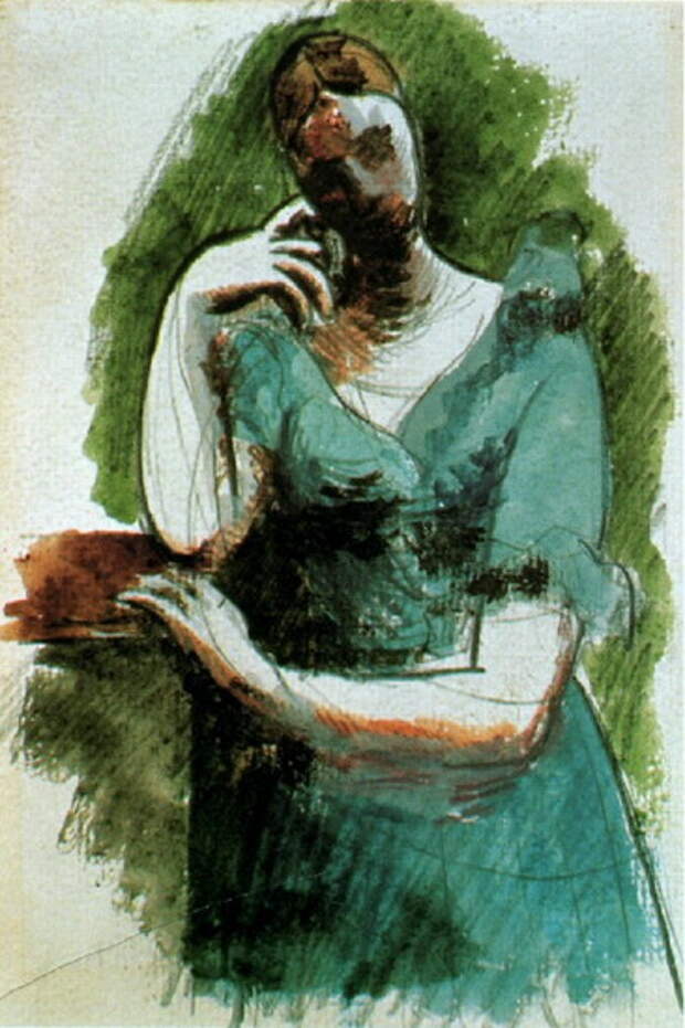 Пабло Пикассо. Стоящая женщина (Ольга). 1919 год