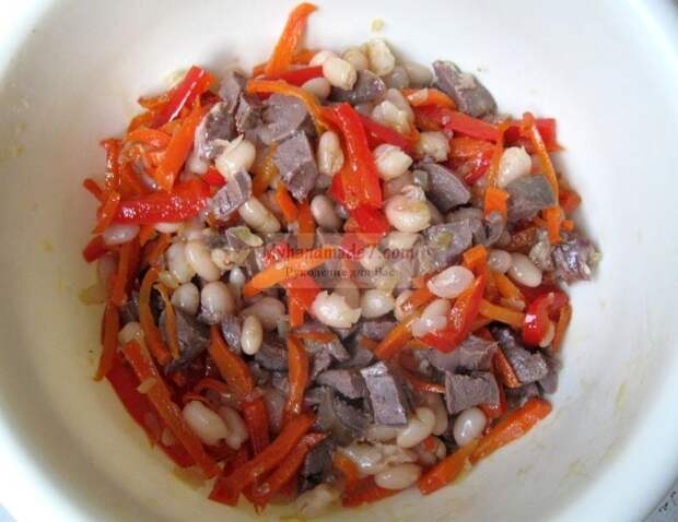 тыква с сердечками и фасолью