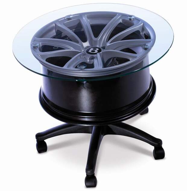 Ненужные колёсные диски могут стать отличным столиком