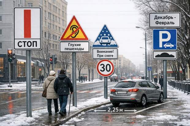 Россия вводит 60 новых дорожных знаков с 1 января 2026 года