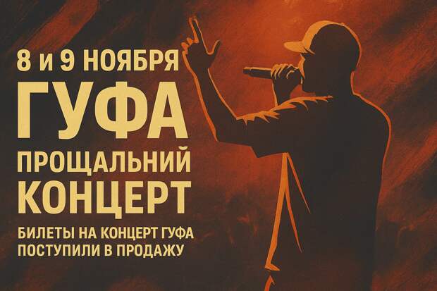 8 ноября концерт Гуфа в СПБ: не пропустите событие